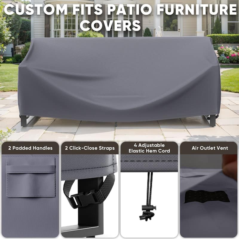 Pocassy Outdoor Patio Furniture Covers Windproof Cover Protective