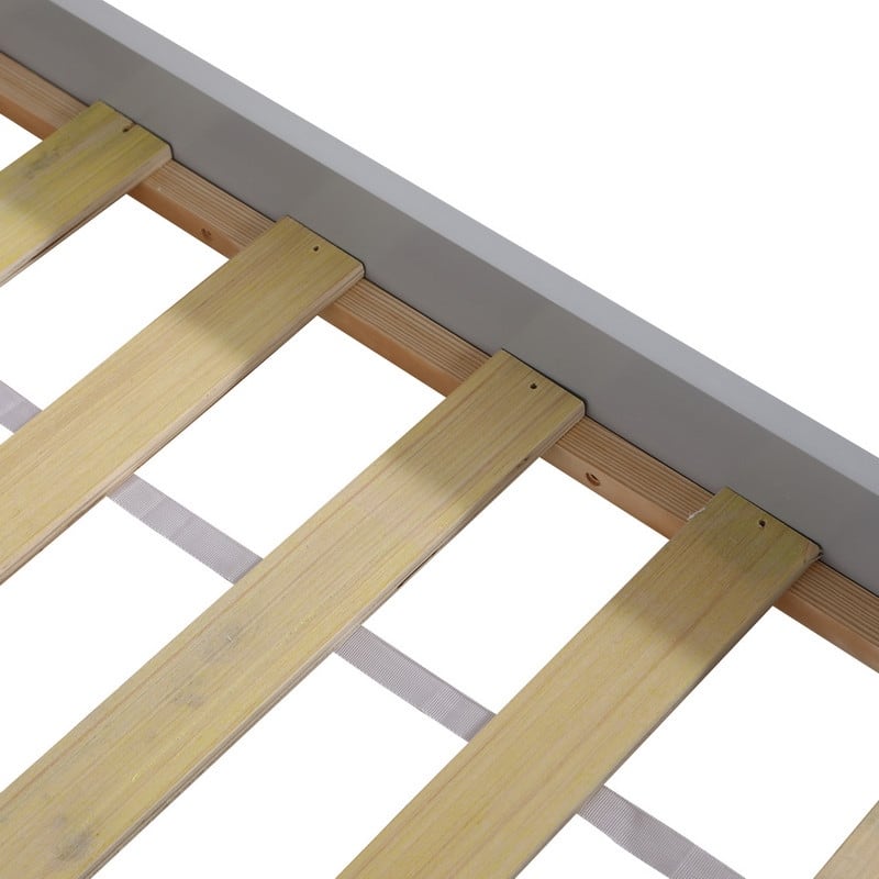 Vertical Decorative Core Bed Frame Grey Full/Twin