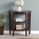 preview thumbnail 4 of 10, Convenience Concepts Newport Half-Circle Console Table with Shelves Mahogany