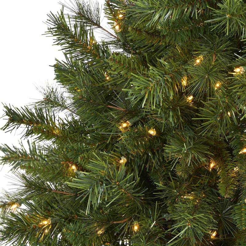 4ft. Mixed Pine Artificial Christmas Tree with 250 Clear Lights and 462 Bendable Branches - Perfect Entryway Accent