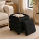 preview thumbnail 10 of 30, Aria Home Tessa Storage Ottoman Cube with Tray Top Seat Bench