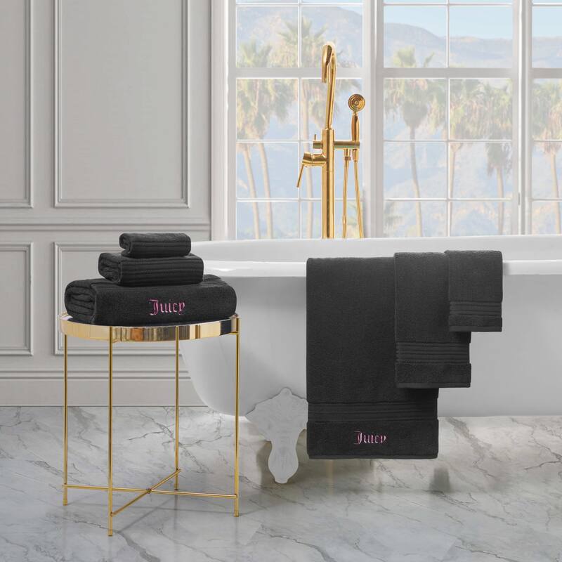 Juicy Couture Alyssa Bath Towels 6-Piece Set 2 Bath towels 2 Hand towels 2 Washcloths - 28"x54"/16"x26"/12"x12"