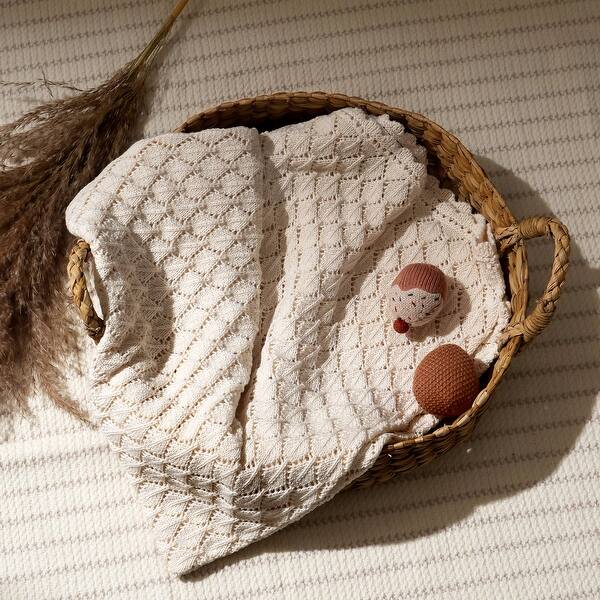 slide 2 of 6, Cotton Pointal Diamond Soft Baby Blanket