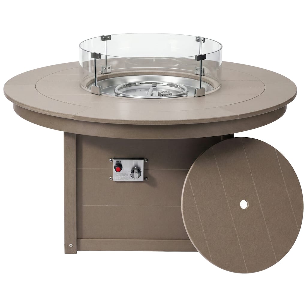 Bloomfield Round 47 Inch Fire Pit Table (Rocks Not Included)