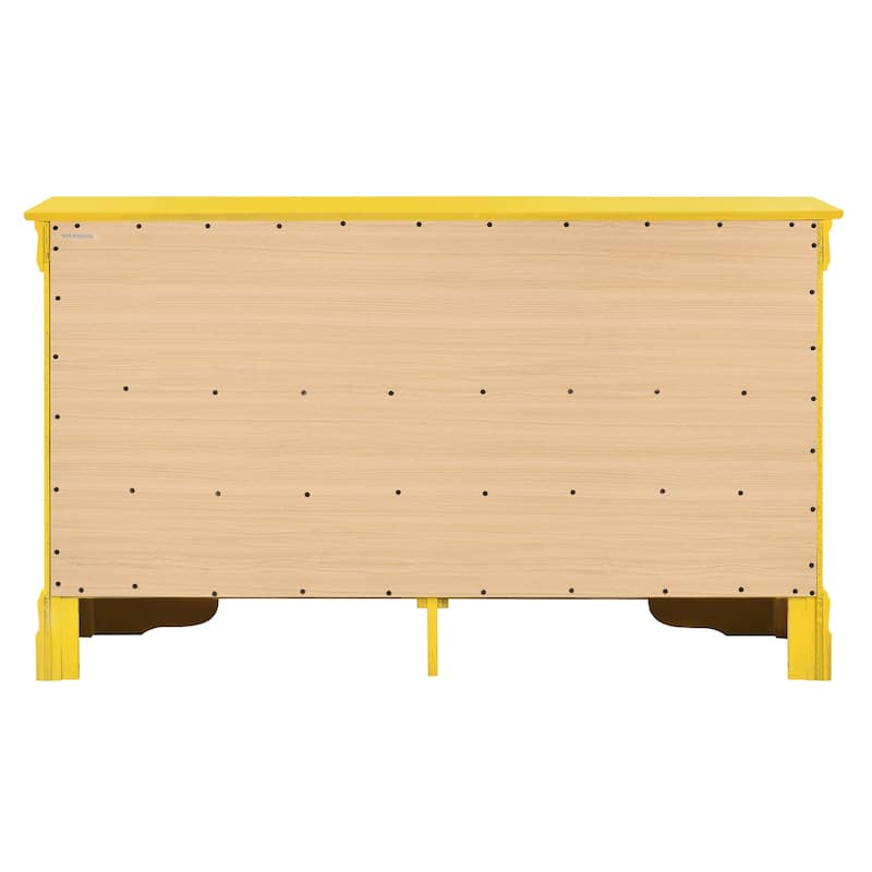 10-Drawer Black Double Dresser with Smooth Gliding Hardware, Modern Contemporary Look, and Generous Storage