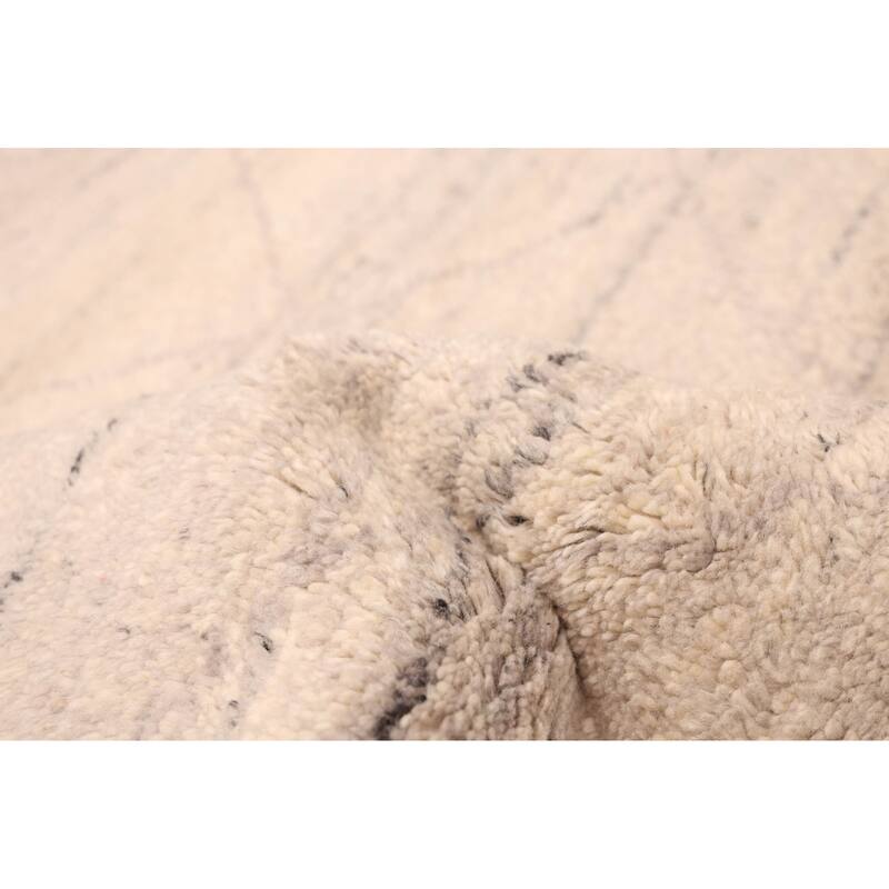 ECARPETGALLERY Hand-knotted Tangier Light Grey Wool Rug - 8'0 x 9'10