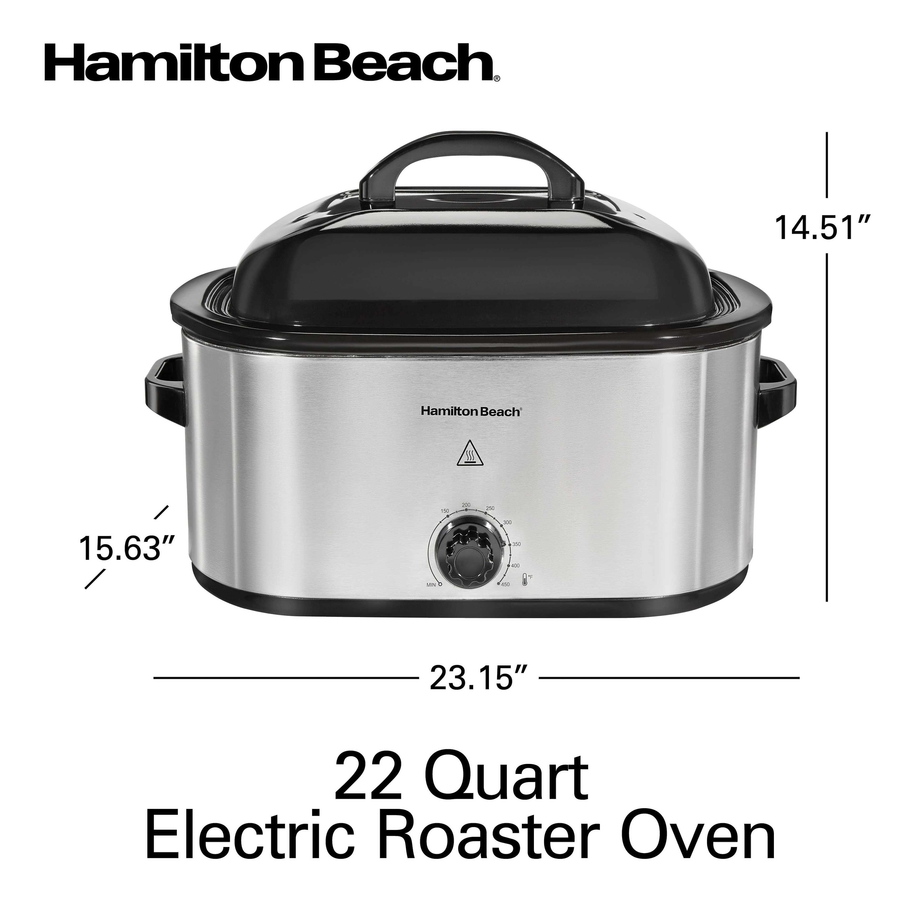 Hamilton Beach 4 Qt. Black Chrome Slow Cooker with Temperature