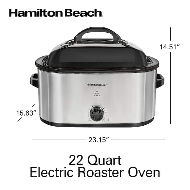 Hamilton Beach 22 Quart Stainless Steel Electric Roaster Oven ...