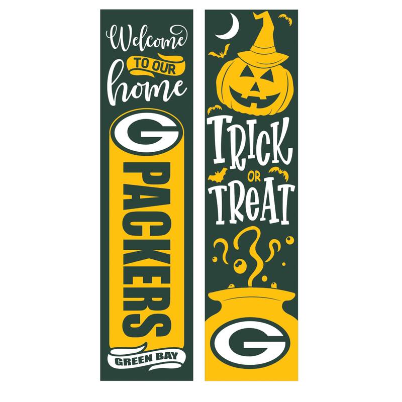 47" Double Sided Seasonal Porch Leaner, Green Bay Packers - 47" x 11.25"