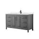 Option Dark Gray, Black Trim, White Quartz Top