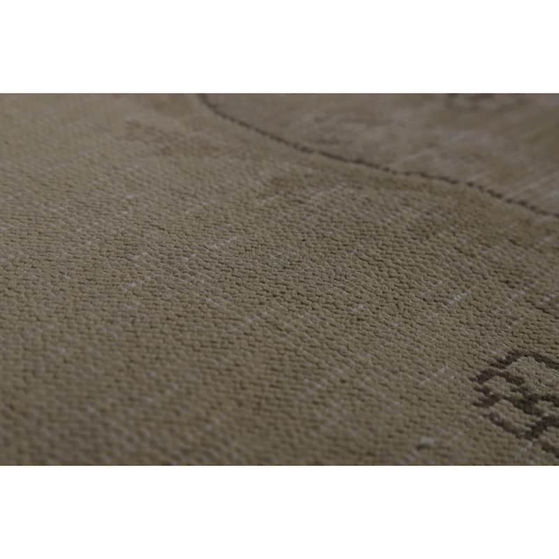 Traditional Beige Tabriz Persian Vintage Rug Handmade Wool Carpet - 9'7" x 12'6"