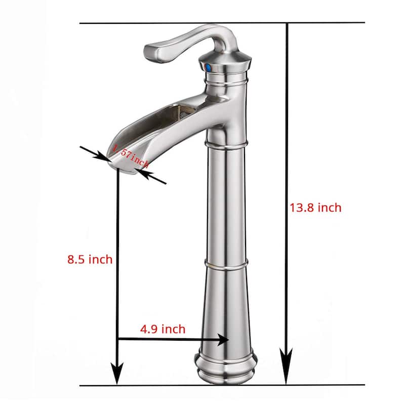 Modern Vessel Sink Nickel Bathroom Faucet