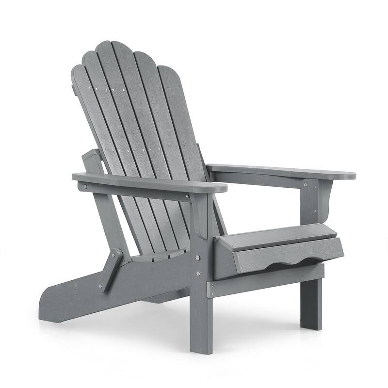 Haven Folding Poly Resin Plastic Adirondack Chair