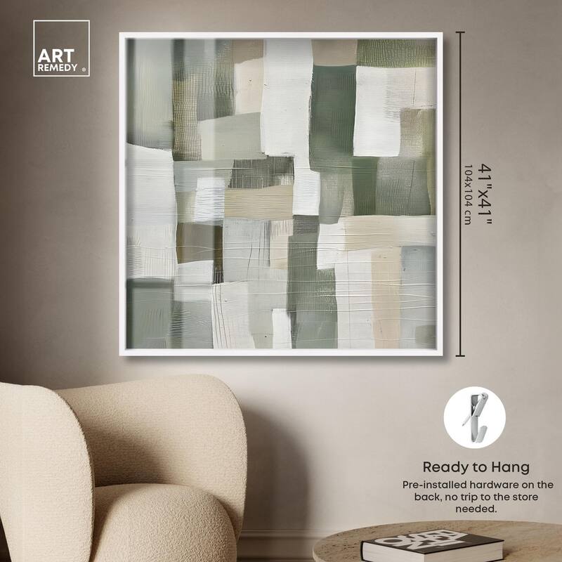 Pale Jade Green I Shadowbox by Art Remedy