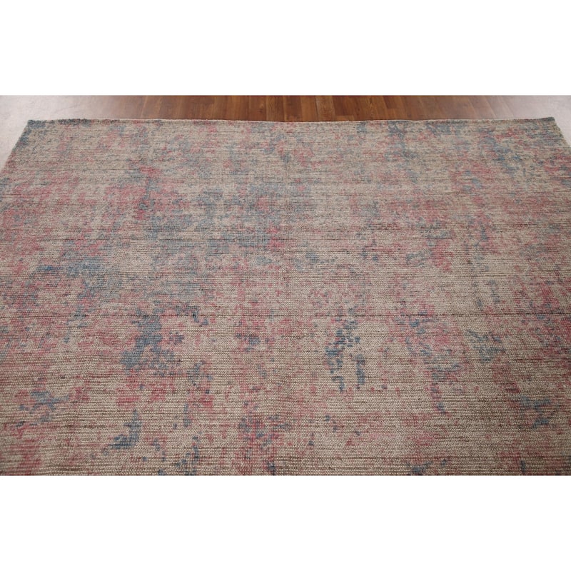 Abstract / Modern Area Rug Hand-Knotted Multi-Color Wool Carpet - 7'10"x 9'8"