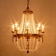 preview thumbnail 6 of 9, Vintage Chandelier Light Fixture Farmhouse Crystal Ceiling Light - Rustic