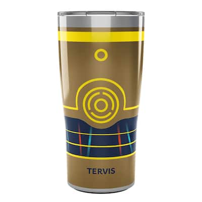 Tervis Traveler Star Wars C-3PO See Three Triple Walled Insulated Travel Tumbler, Stainless Steel