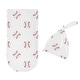 preview thumbnail 2 of 4, Baseball Collection Boy Baby Cocoon and Beanie Hat Sleep Sack - 2pc Set - Red and White Americana Sports