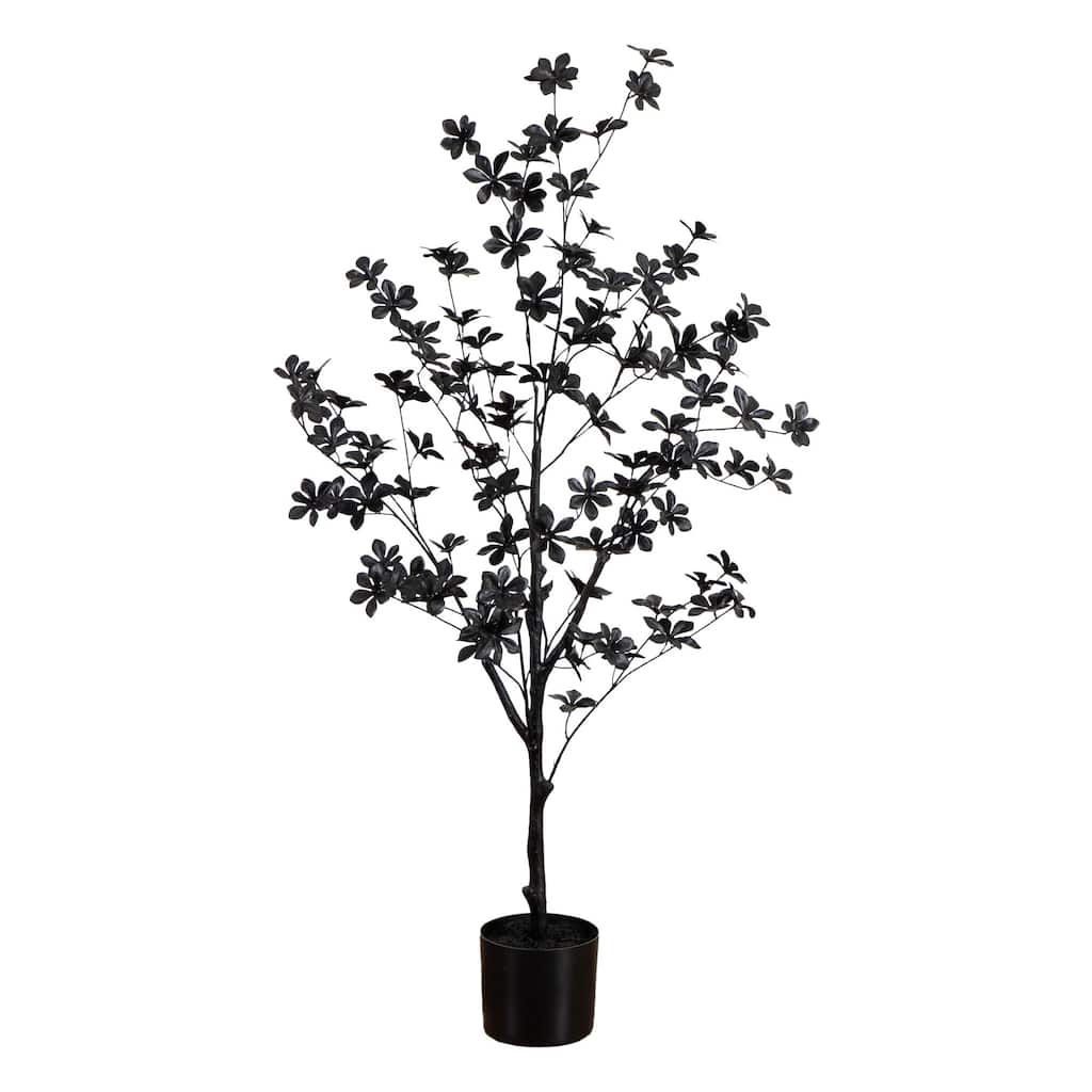Enkianthus Artificial Halloween Tree with Pot - 4' - Black