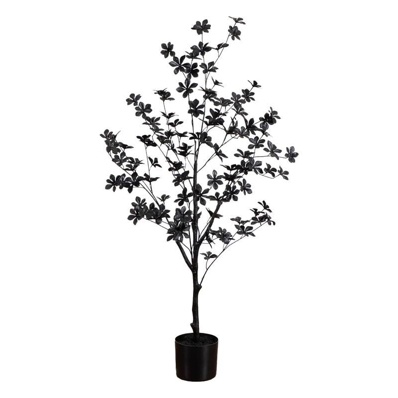 Enkianthus Artificial Halloween Tree with Pot - 4' - Black