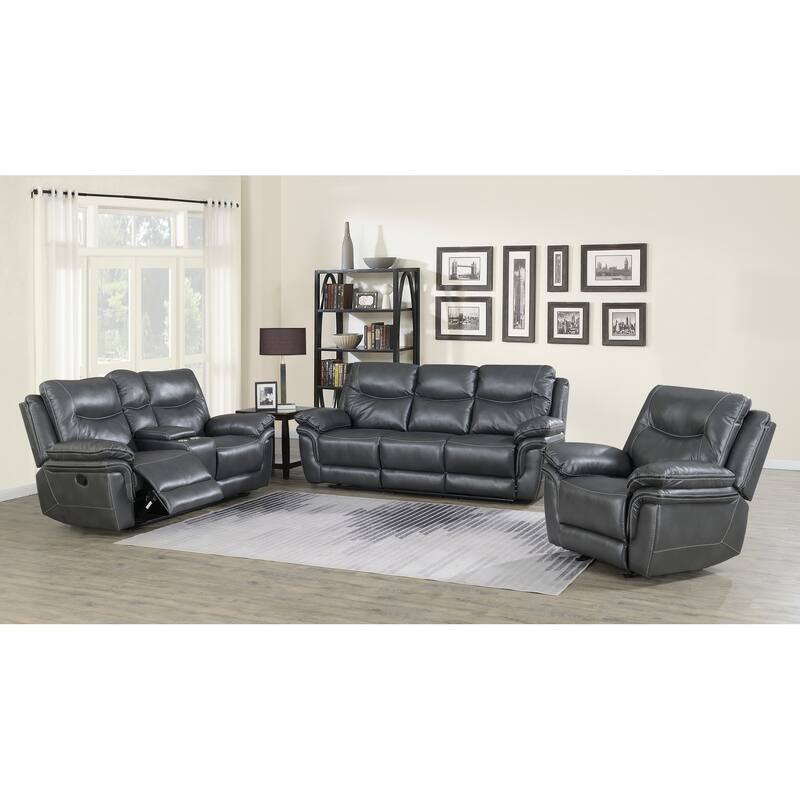 Steve Silver Irrigone Faux Leather Reclining Loveseat with Storage
