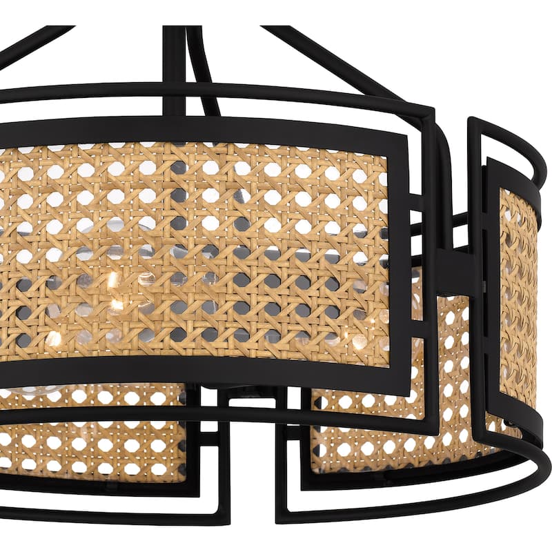 Priya 3-Light Matte Black Semi-Flush Mount