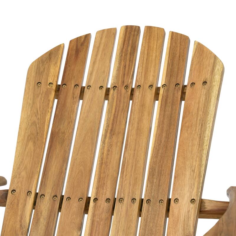 Rustic Acacia Wood Foldable Adirondack Chairs