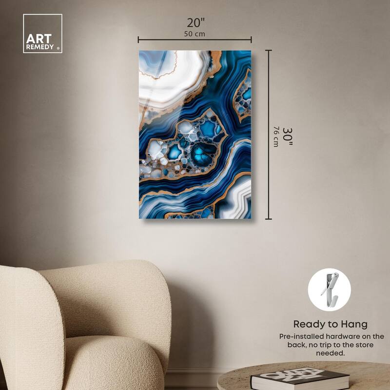 Azure Alveoli I Acrylic by Art Remedy, Ready to Hang