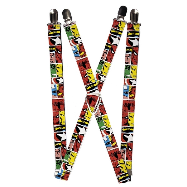 New CTM Men/'s Elastic Clip-End 2 Inch Fireman Suspenders