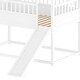 preview thumbnail 7 of 14, Wooden House Bunk Bed with Convertible Slide and Ladder,Twin Over Twin