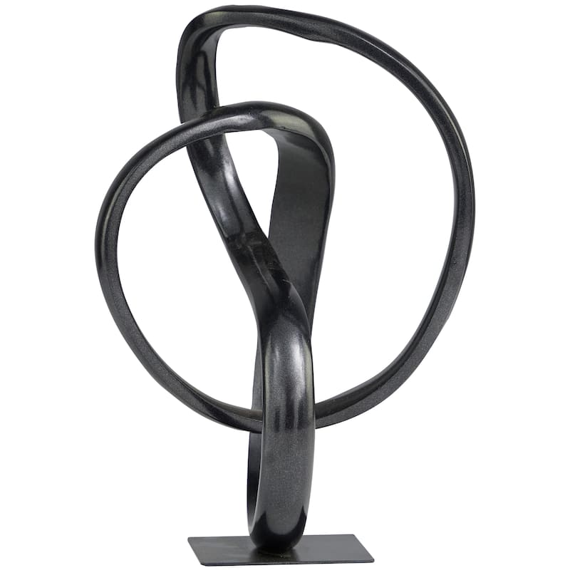 Minimalist Aluminum Metal Abstract Sculpture - Gold or Dark Gray
