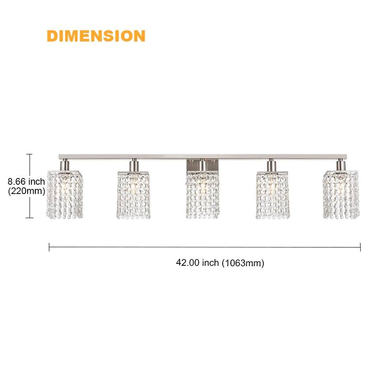 Modern Bathroom Lights with Crystal Shape