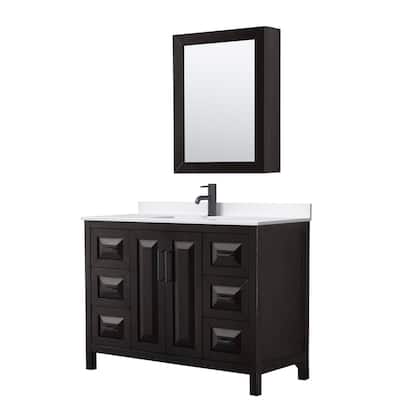 Wyndham Collection WCV252548S-QTZ-UNSMED Daria 48" Free Standing