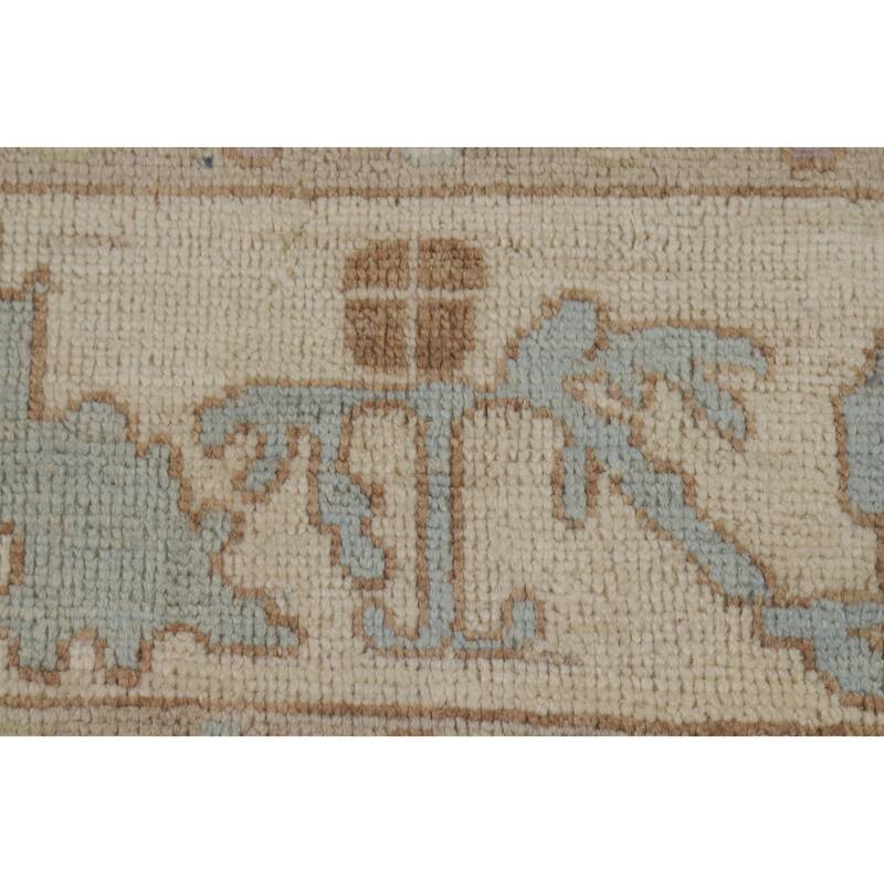 Hand Knotted Oriental 100% Wool Carpet Transitional All-Over Greys & Charcoal Oushak Area Rug - 12' 0'' X 9' 2''