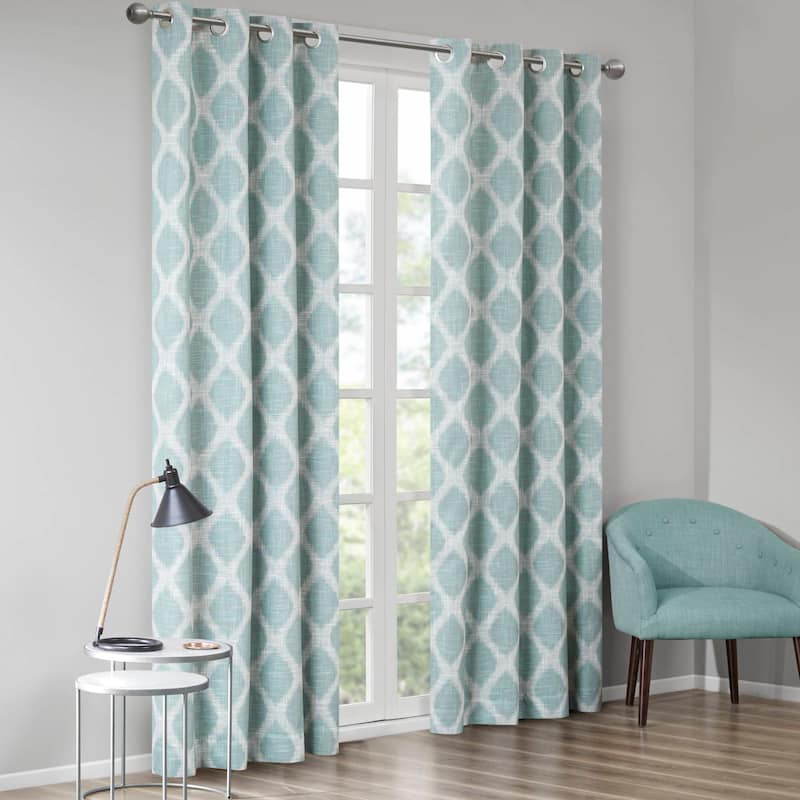 SunSmart Kagen Printed Ikat Blackout Curtain Panel