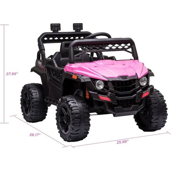 dimension image slide 3 of 4, 12V Kids Ride On Car Truck Parent Remote Contro Spring Suspension
