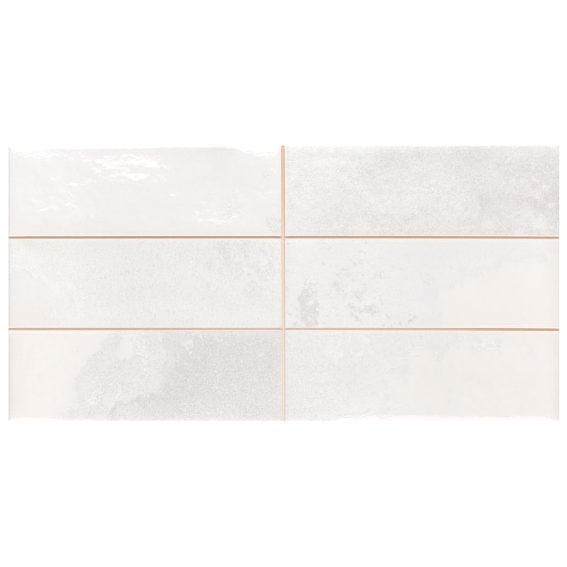 Merola Tile Kings Luxe Tradition Brick White 7-7/8" x 15-3/4" Ceramic Wall Tile