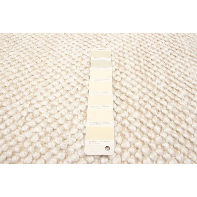 ECARPETGALLERY Braid weave Sienna Cream Wool Rug - 5'0 x 8'0