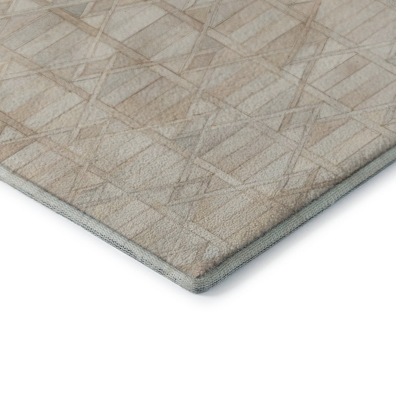 Premium Washable Super Soft Faux Geo Cowhide Mayfield Rug