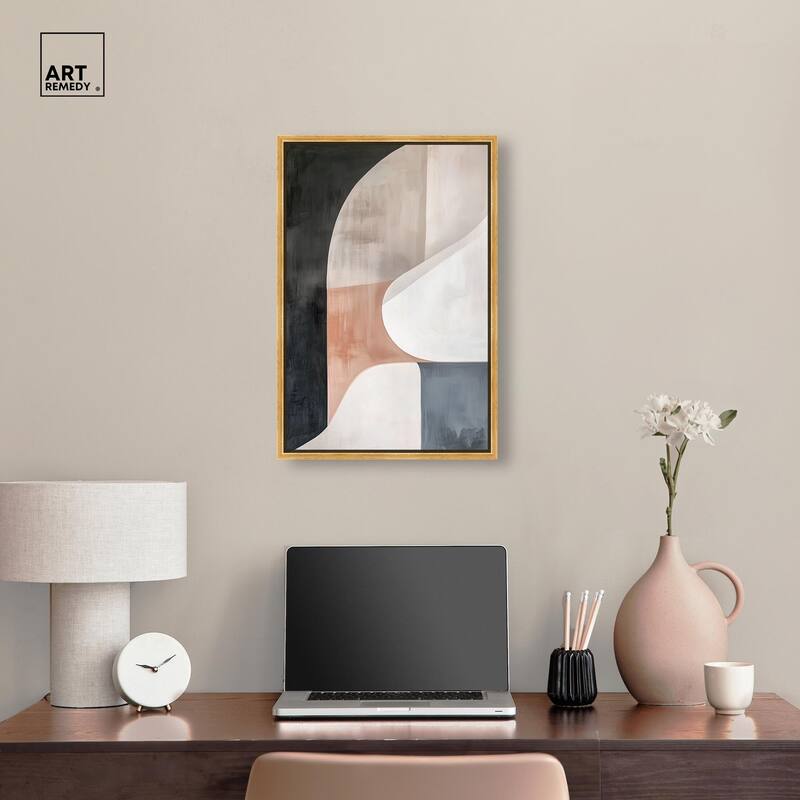 Curved Contour II Canvas by Art Remedy