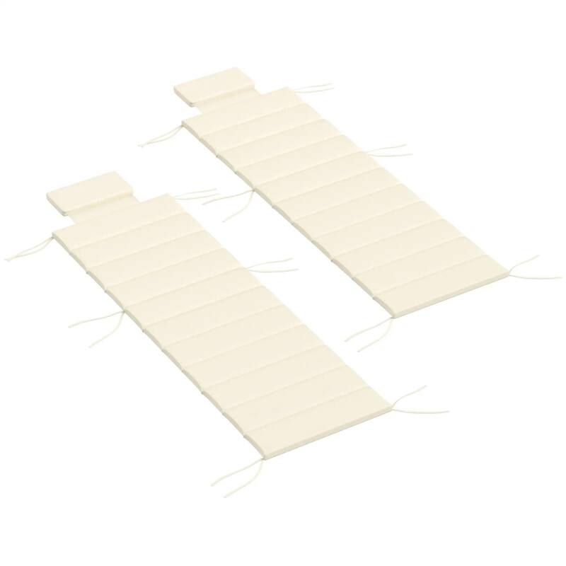 80" x 26" Foldable Lounge Chair Cushions Set of 2, Outdoor UPF50