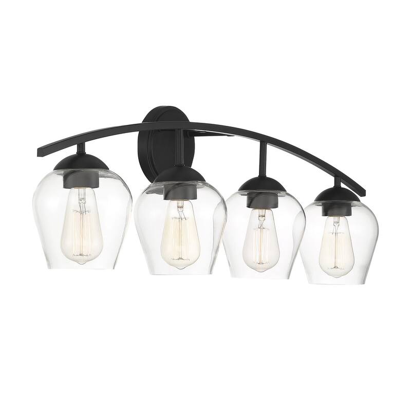 Meridian M80033 4 Light 33" Wide Bathroom Vanity Light with Clear