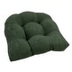 preview thumbnail 22 of 62, 19-inch U-Shaped Microsuede Chair Cushion (Set of 1, 2, or 4) Single - Hunter Green