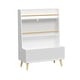 preview thumbnail 2 of 11, White Kids Toy Storage and Bookshelf Magazine Rack Cabinet Organizer - 26.77”L x 12.6”W x 36.61”H