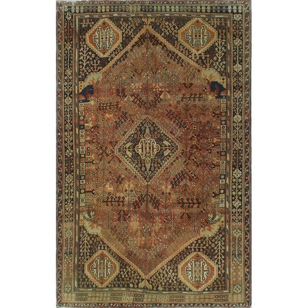 slide 2 of 9, Semi-Antique Alvina Rust/Brown Rug - 5'2" x 8'2"