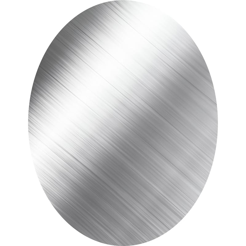 Modern Oval Stainless Steel Frame Wall Mirror for Bathroom Vanity-Vertical/Horizontal(1 Piece)