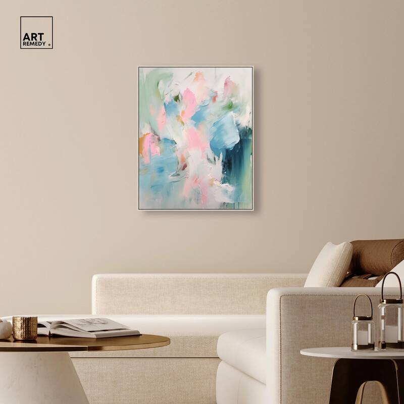 Neon Breeze I Canvas by Art Remedy