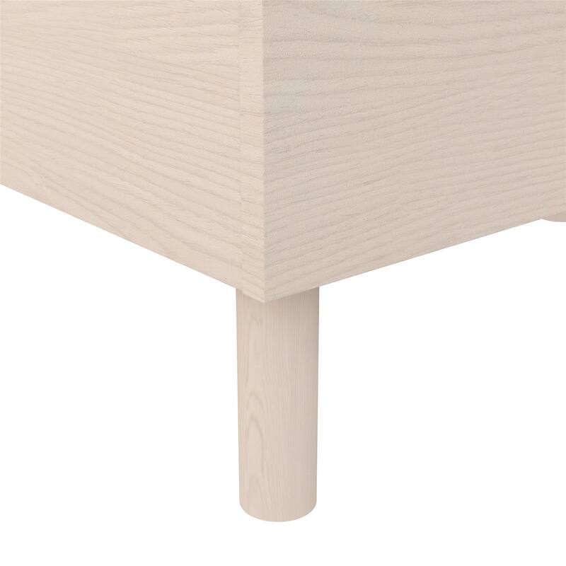 Roomfitters Upholstered Wood Headboard with Canvas Fabric Panel, Modern Minimalist