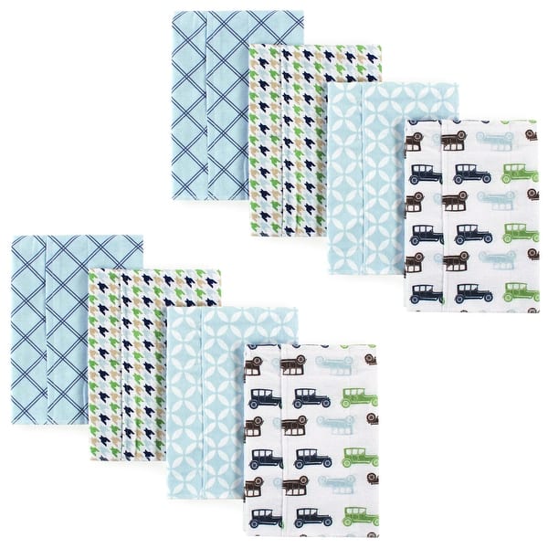 slide 1 of 1, Hudson Baby Infant Boy Cotton Flannel Burp Cloths 8pk, Antique Cars, One Size - Antique Cars 8-Pack - One Size One Size - Antique Cars 8-Pack