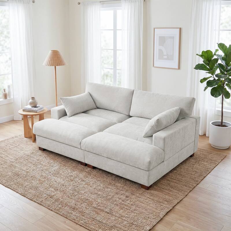 Modern Modular Sectional Sofa Chaise Couch Bed